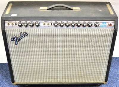 Lot 54 - Fender Silver Face Twin Reverb Amplifier no.F090358, with two normal and two Vibrato inputs and...