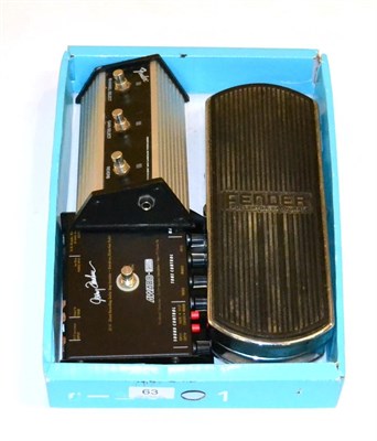 Lot 63 - Fender Guitar Volume Pedal together with Fender Channel Select/Gain Select/Reverb pedal and a Jerry