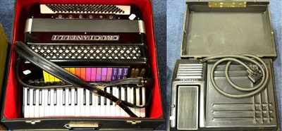 Lot 83 - Crucianelli Electronic Accordion with 120 bass buttons and 41 piano keys, 15 different...