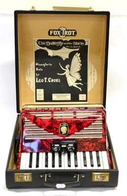 Lot 90 - Weltmeister Bandmaster Monde Accordion 48 bass buttons and 26 piano keys, marked Made in...