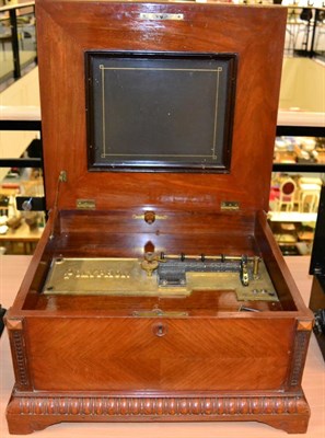 Lot 100 - Polyphon Tabletop Disc Music Box playing 15.75"; discs, with two combs on opposite sides of...