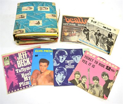 Lot 111 - Various Records including The Official Beatles Fan Club Third Christmas Record flexidisc with...