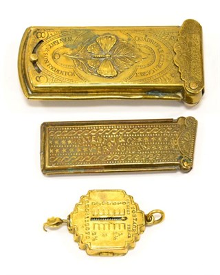 Lot 178 - Wavery & Son (Redditch) The Quadruple Golden Casket Needle Case a Perry & Co. Needle case and a...