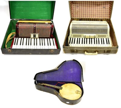 Lot 88A - Hohner Accordion Verdi IM with 60 bass buttons and 37 piano keys, two voices (not in full...