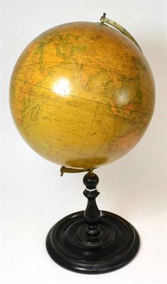 Lot 6 - Geographia 12inch Terrestrial Globe C1924/25 on ebonised stand