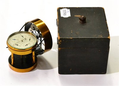 Lot 15 - Negretti & Zambra (London) Air Meter No.617 lacquered brass with seven dials (units to millions) in