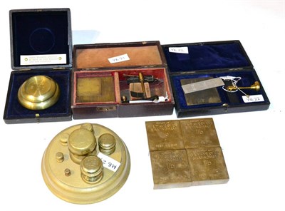 Lot 90 - John Nesbitt Yarn Assorting Balance (cased) a similar Balance by J Casartelli; Parnall Set of 7...