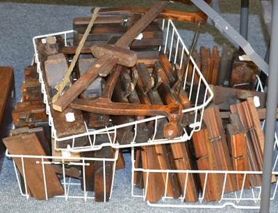 Lot 109 - A Collection of Beech Woodworking Planes, including moulding planes, smoothing planes and panel...