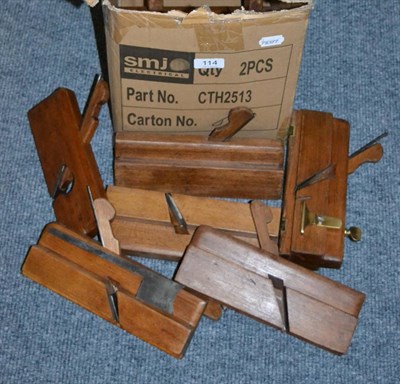 Lot 114 - Eleven Beech Moulding Planes, together with a beech plough plane (12)