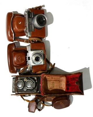 Lot 118 - Cameras Microcord TLR in leather case with light meter, Yashica Minimatic C and Agfa Silette (3)