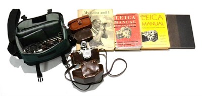 Lot 137 - Leica IIIf Camera no.605691 with Leitz Wetzalr Summitar f2, 50mm lens and external viewfinder...