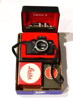 Lot 140 - Leica R5 Camera Body no.1699419, in plastic display case; Leitz Canada Summicron-R f2, 50mm...