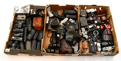 Lot 174 - Various Cameras including 2xCanon A1, Canon AL1, Kodak Brownie Juniot, various compacts and...