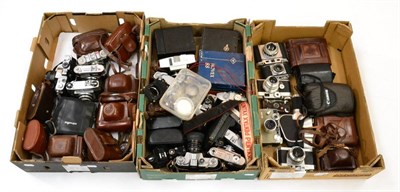 Lot 175 - Various Cameras including Baldarar Compur, Agfa Silette, Kodak 35, Voigtlander Vito CD, Zenit E and