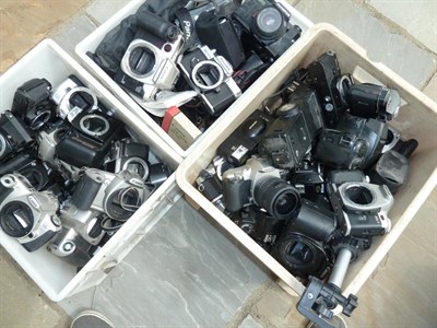 Lot 196 - Various SLR Cameras including Olympus OM40, Canon EOS300,  Nikon F65, Chinon CE3 and others (30+)