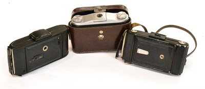 Lot 201 - Zeiss Ikon Folding Camera together with Ensign Selfix Epsilon and a Voigtlander Compur-Rapid camers