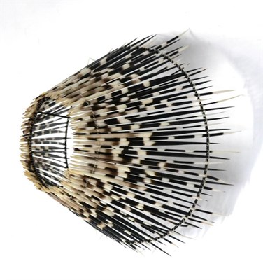 Lot 407 - A Porcupine Quill Conical Circular Light Shade, maximum diameter 41cm