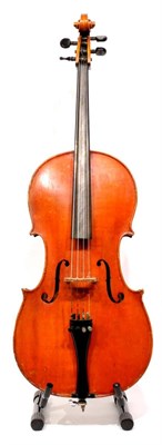 Lot 3 - A 19th Century French 1/2 Size Cello, no label, with a 660mm two piece back, ebony tuning pegs,...