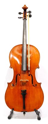 Lot 13 - A 20th Century German Cello, with printed and hand written label 'Erich Werner, Bubenreuth, Made in