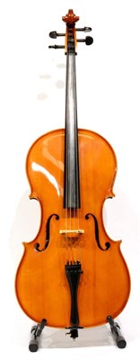 Lot 15 - A 20th Century Romanian Cello, labelled 'Made in the Workshops of Andreas Zeller, Romania for...