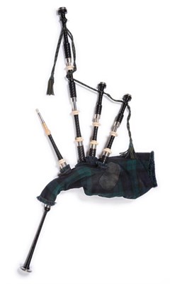 Lot 30 - A Set of Silver and Ivory Mounted Scottish Bagpipes, possibly Macpherson, hallmarks for...