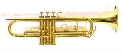 Lot 35 - A Brass Zenith MkII B6 Trumpet by Lafleur, London, serial number 559415, with mother of pearl inset