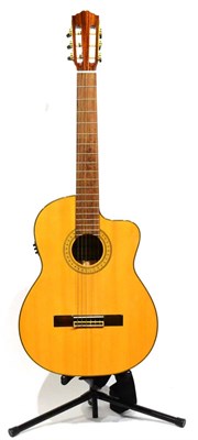 Lot 46 - A Salvador Cortez Six String Acoustic Guitar, Model CS-60-CL, with cut away section, rosewood...