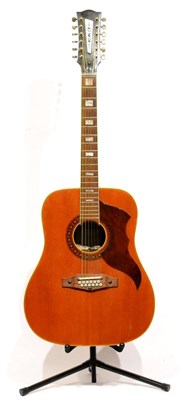 Lot 48 - An EKO Ranger Twelve String Acoustic Guitar, serial number 460089, with burr maple back and...