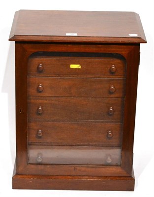 Lot 96 - Victorian Mahogany Six Drawer Collectors Cabinet, the compartmentalised graduated drawers with...