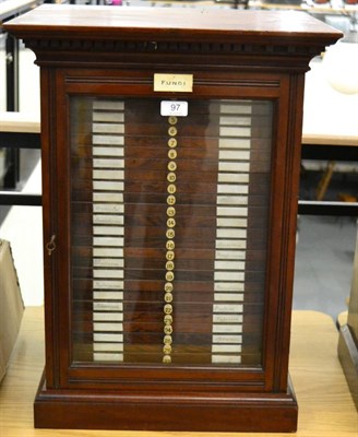 Lot 97 - Victorian Mahogany Twenty Eight Drawer 'Fungi' Collectors Cabinet, the numbered and labelled...