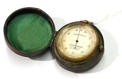 Lot 108 - Chadburn & Son (Liverpool) Pocket Barometer/Altimeter with 1.75"; 4.5cm dial, compass verso, in...