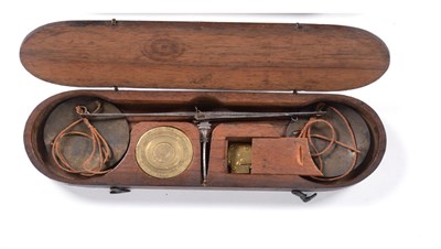 Lot 194 - Continental Hand Pan Scale And Weight Set (18th Century)with set of bucket weights and small...