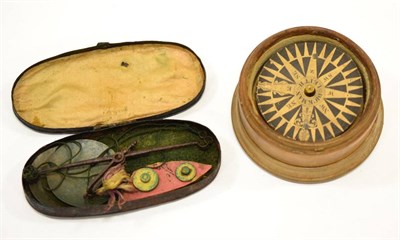 Lot 202 - Opium Scales with circular brass pans in metal case, together with a Dickman (Leith) Dry...