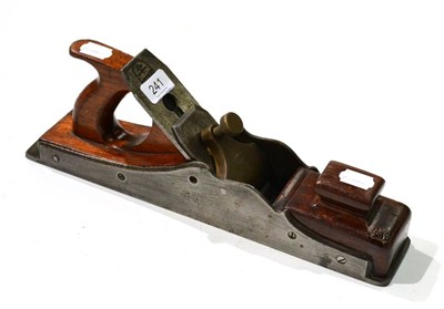 Lot 241 - A Norris 15 1/2inch Steel Panel Plane, with mahogany infill and handle, brass lever cap stamped...