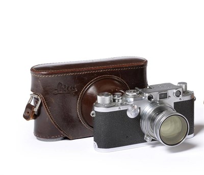 Lot 264 - Leica IIIf Camera (1950/51) No. 532547 with Leitz-Wetzlar Summitar f12, 50mm lens, in manufacturers