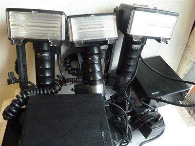 Lot 271 - Metz Three 60 CT 1 Flash Kits with chargers and batteries