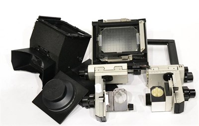 Lot 296 - Sinar Camera Back together with Roden stock Sironar-N f5.6, 210mm lens, various slide cases and...