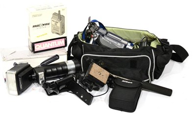 Lot 299 - Various Camera Related Items including Nikon Storage Coolwalker, Metz CT4 flash, Yunteng tripod...