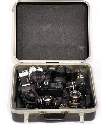 Lot 305 - Various Cameras including Nikon F301, Canon A1, Canon EOS 1000F, Canon T50, Minolta Dynax...