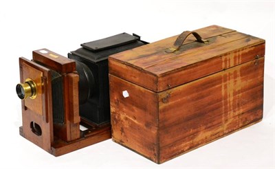 Lot 325 - J Lizars (Glasgow) Magic Lantern with brass lens, makers plaque to side (fitted for electric...