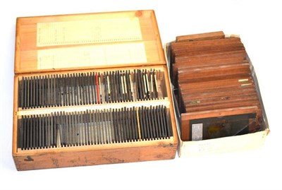 Lot 328 - Magic Lantern Slides a collection of 21 colour examples in wooden frames (most with moving...