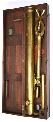 Lot 35 - Dolland (London) Brass Telescope with 2"; objective lens, main barrel 28";, 71cm long, in...