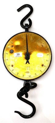 Lot 39 - Salters No.20 Trade Spring Balance to weigh 100lb by 1/2 lbs, with 9";, 23cm diameter face