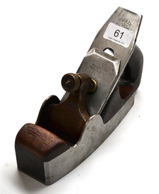 Lot 61 - A Norris Steel Smoothing Plane, with rosewood infill and handle, brass lever cap stamped...