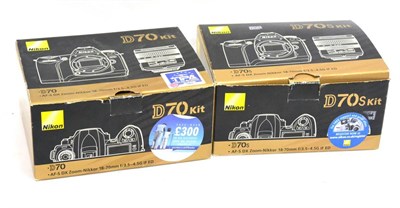 Lot 104 - Nikon D70s Kit with camera body no.8012905 and Nikkor f4-5.6, 55-200mm lens (in original box) a D70