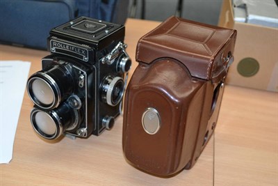 Lot 120 - Rolleiflex Tele Model K7S Camera No.2303055 with Zeiss Sonnar f4 135mm lens, in manufacturers...