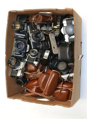 Lot 135 - Various Cameras including Miranda Sensomat, Zeiss Contina, Fujica ST701, Olympus-Pen, Minolta...