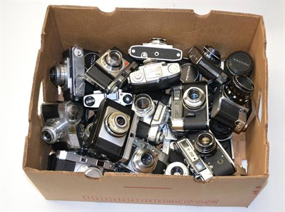 Lot 139 - Various Cameras including Pentax MX, Pentax P50, Toplon RE2, Minox 35G, Zeiss Ikonta and others...