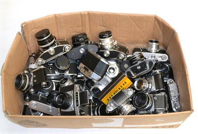 Lot 143 - Various Cameras including Soviet models: Kiev, Zorki and FED; and others including Exakta,...