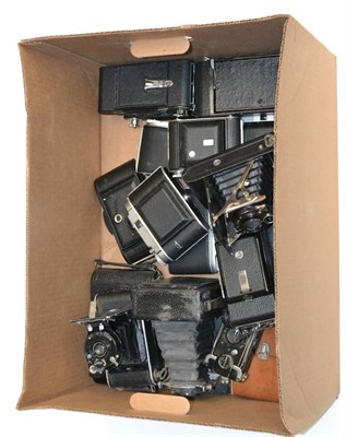 Lot 152 - Various Folding Cameras including Ensignette No.2, Nagel, Kodaks and others (20)